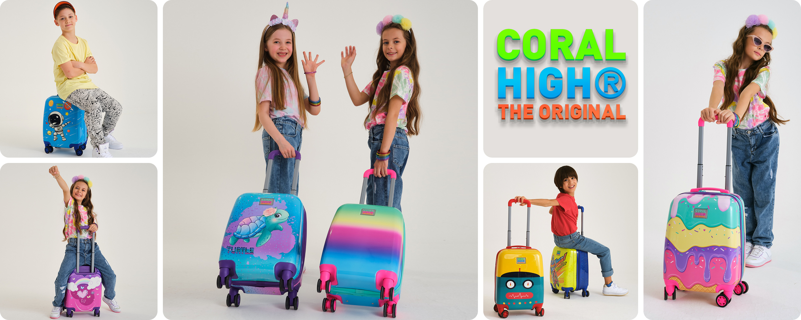 Acheter Coral High Kids Bagage pour enfant à motifs aérographe coloré 16707
