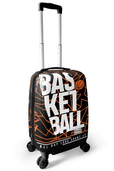 Coral High Basketbol Desenli Kabin Boy Valiz (50cm) 16545 - 10