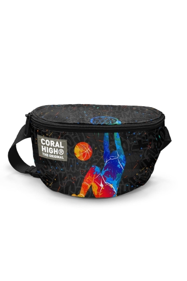 Coral High Gri Basketbol Desenli Bel Çantası 11551 