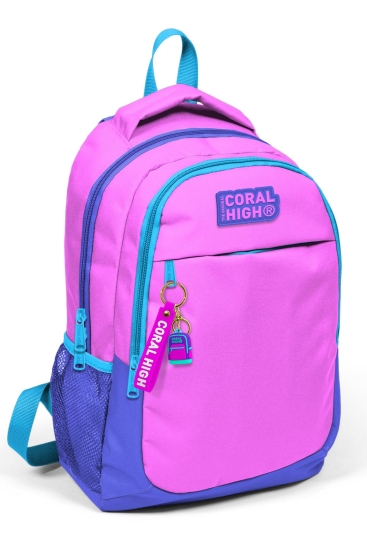 Coral High Kids Açık Pembe Lavanta Üç Bölmeli Okul Sırt Çantası 14391 