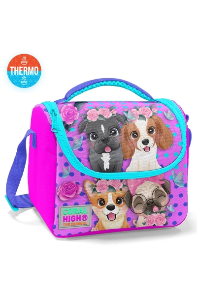 Coral High Kids Pembe Köpek Desenli Thermo Beslenme Çantası 11750 - 1