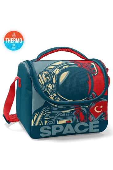 Coral High Kids Çivit Kırmızı Astronot Desenli Thermo Beslenme Çantası 11840 - Coral High KIDS