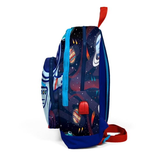 Coral High Kids Saks Mavi Astronot Desenli Dört Bölmeli USB'li Okul Sırt Çantası 23824 - 7