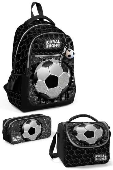 Coral High Kids Futbol Desenli 3’lü Okul Çanta Seti SET0123653 