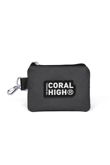Coral High Kids Koyu Gri Siyah Bozuk Para Çantası 21708 