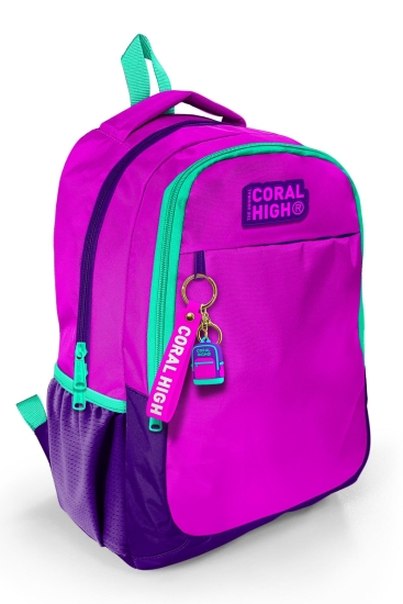 Coral High Kids Mor Pembe Üç Bölmeli Okul Sırt Çantası 14401 - Coral High KIDS