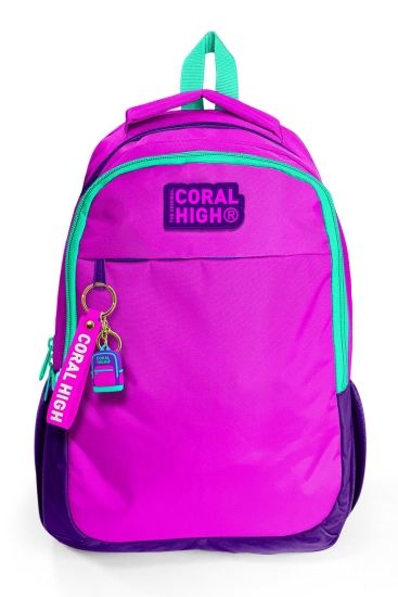 Coral High Kids Mor Pembe Üç Bölmeli Okul Sırt Çantası 14401 - 8