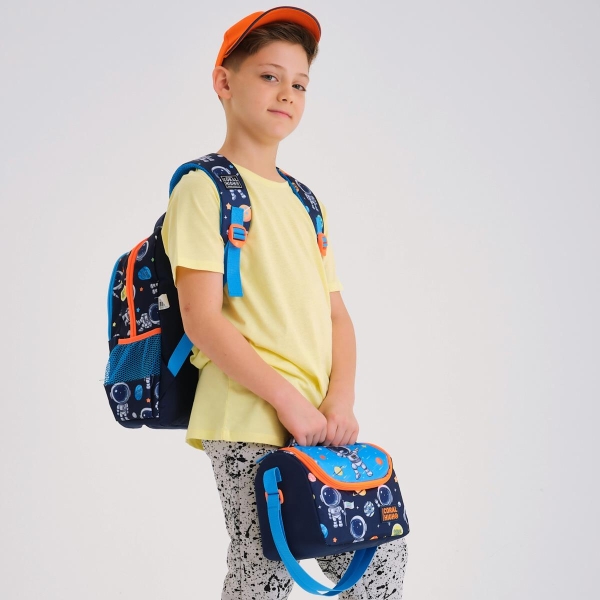 Coral High Kids Lacivert Mavi Astronot Desenli 3’lü Okul Çanta Seti SET0123486 - 2