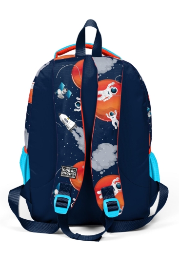 Coral High Kids Lacivert Mavi Astronot Desenli 3'lü Okul Çanta Seti SET0123660 - 5