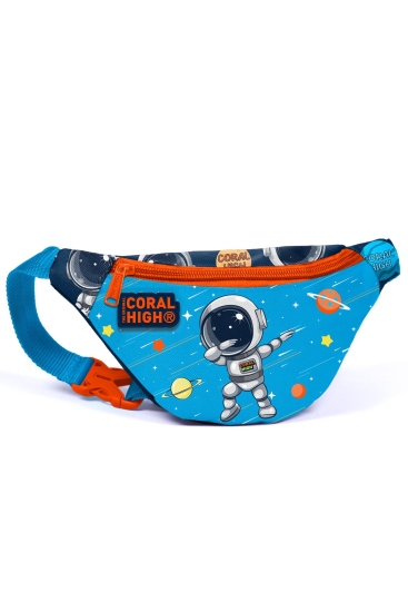 Coral High Kids Lacivert Mavi Astronot Desenli Bel Çantası 12640 