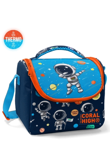 Coral High Kids Lacivert Mavi Astronot Desenli Thermo Beslenme Çantası 11867 