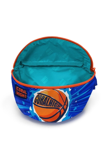 Coral High Kids Lacivert Mavi Basketbol Top Desenli Bel Çantası 22498 - 5