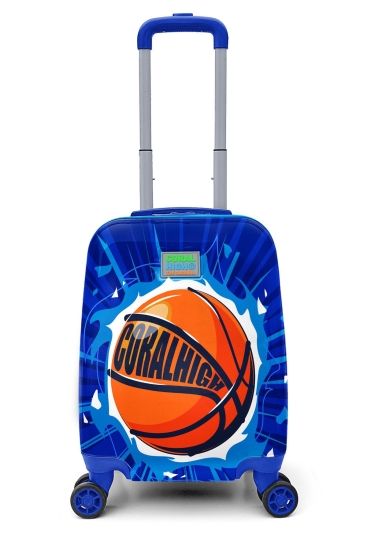 Coral High Kids Lacivert Mavi Basketbol Top Desenli Çocuk Valizi 16755 