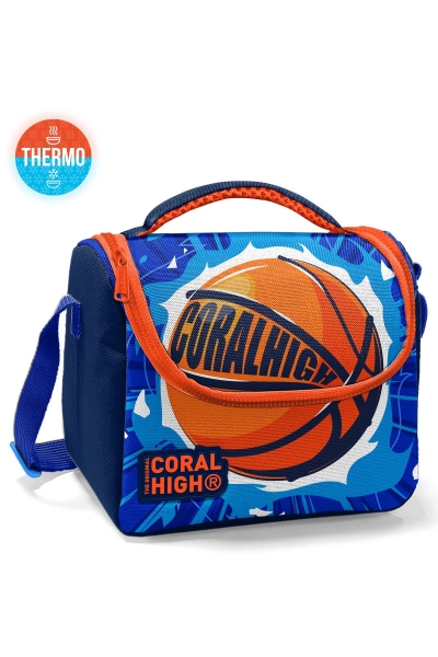 Coral High Kids Lacivert Mavi Basketbol Top Desenli Thermo Beslenme Çantası 11851 - 1