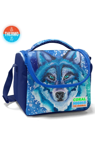 Coral High Kids Lacivert Mavi Kurt Desenli Thermo Beslenme Çantası 11743 - Coral High KIDS