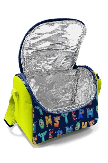 Coral High Kids Lacivert Neon Sarı Monster Desenli Thermo Beslenme Çantası 11726 - 4