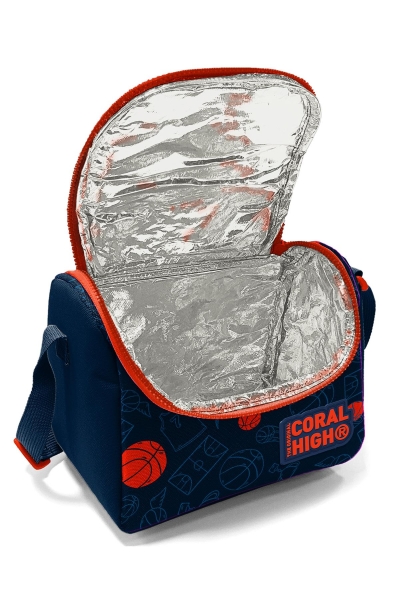 Coral High Kids Lacivert Turuncu Basketbol Desenli Thermo Beslenme Çantası 11857 - 4