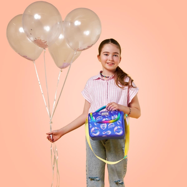 Coral High Kids Lavanta Pembe Baloncuk Desenli Thermo Beslenme Çantası 11889 - 4