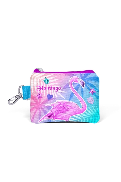 Coral High Kids Lavanta Pembe Flamingo Desenli Bozuk Para Çantası 21805 - 1