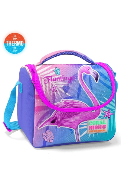 Coral High Kids Lavanta Pembe Flamingo Desenli Thermo Beslenme Çantası 11705 - 1