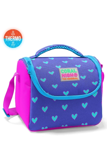 Coral High Kids Lavanta Pembe Kalp Desenli Thermo Beslenme Çantası 11706 