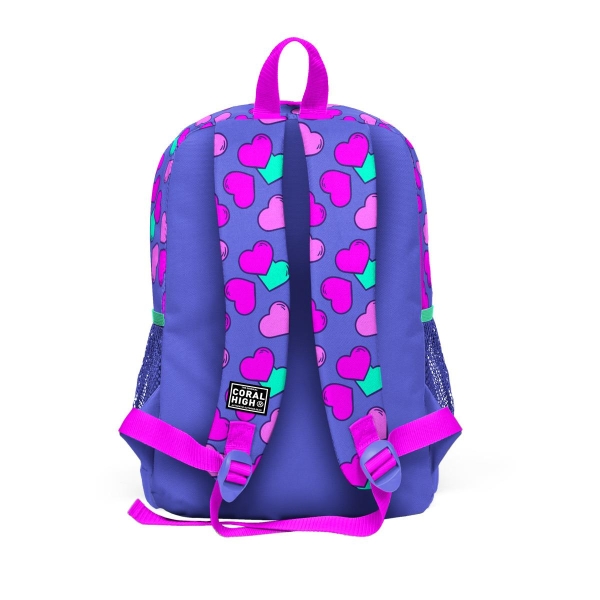 Coral High Kids Lavanta Pembe Kalpli Desenli 3’lü Okul Çanta Seti SET0123463 - 5