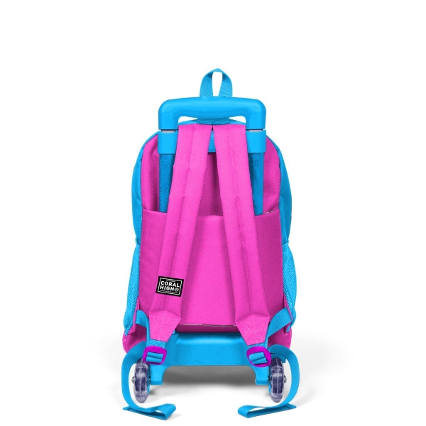 Coral High Kids Mavi Neon Pembe Unicorn Desenli Çekçekli 3'lü Çanta Seti SET0123911 - 5