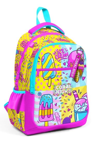 Coral High Kids Mixed Dondurma Desenli Üç Bölmeli Okul Sırt Çantası 23645 - Coral High KIDS