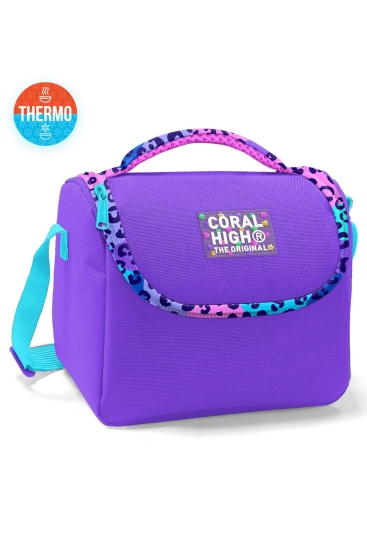 Coral High Kids Mor Leopar Desenli Thermo Beslenme Çantası 11772 - Coral High KIDS