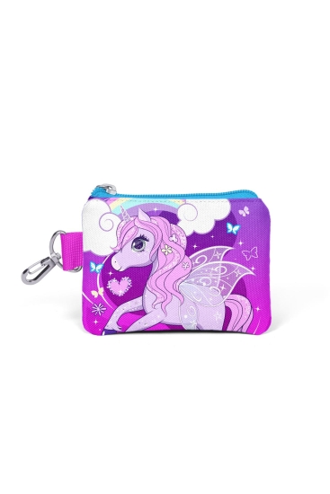 Coral High Kids Mor Pembe Unicorn Desenli Bozuk Para Çantası 21808 - Coral High KIDS