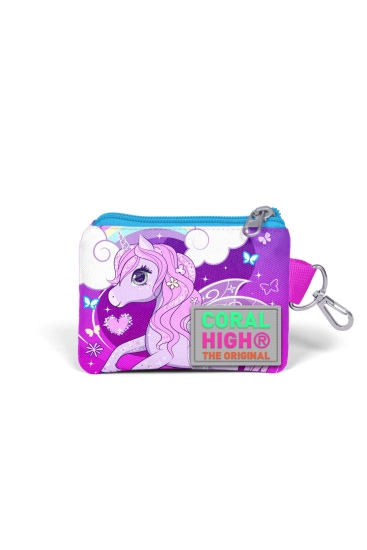 Coral High Kids Mor Pembe Unicorn Desenli Bozuk Para Çantası 21808 - 2