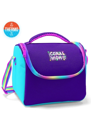 Coral High Kids Mor Rainbow Fermuarlı Thermo Beslenme Çantası 11872 