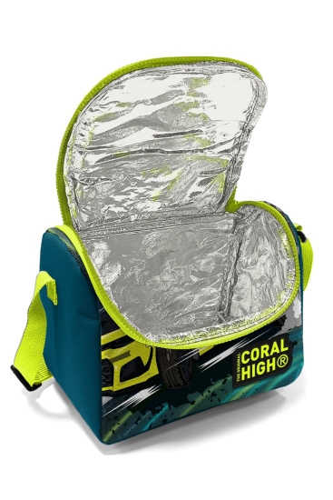 Coral High Kids Nefti Fosforlu Sarı Araba Desenli Thermo Beslenme Çantası 11852 - 4