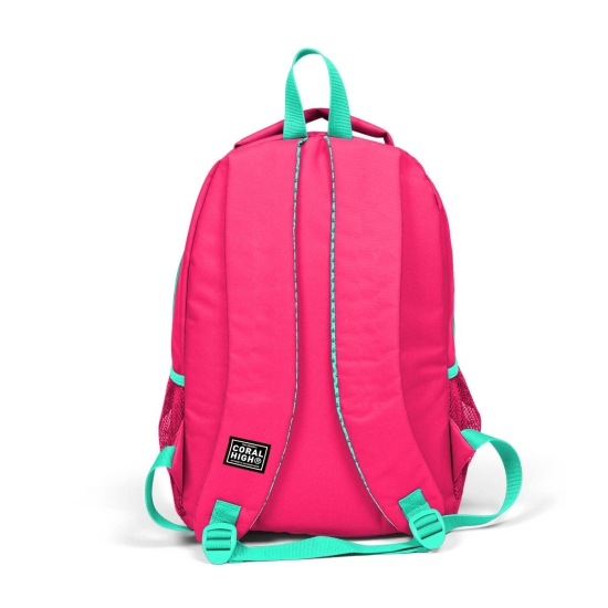 Coral High Kids Neon Mercan Su Yeşili Flamingo Desenli 3’lü Okul Çanta Seti SET0114377 - 5