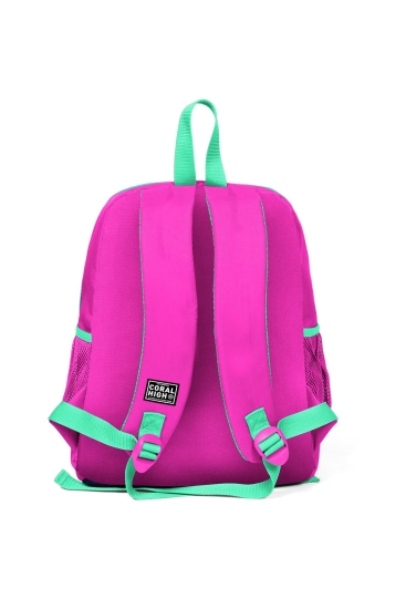 Coral High Kids Neon Pembe Dama Desenli İki Bölmeli Okul Sırt Çantası 23601 - 3