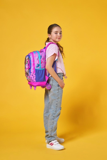 Coral High Kids Pembe Köpek Desenli Üç Bölmeli Çekçekli Okul Sırt Çantası 23950 - 11