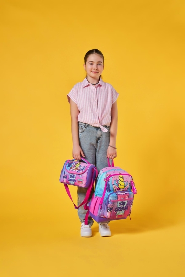 Coral High Kids Pembe Mor Milkshake Dondurma Desenli 3’lü Okul Çanta Seti SET0123749 - 8