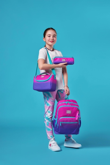 Coral High Kids Pembe Mor Renk Geçişli 3’lü Okul Çanta Seti SET0123762 - 2