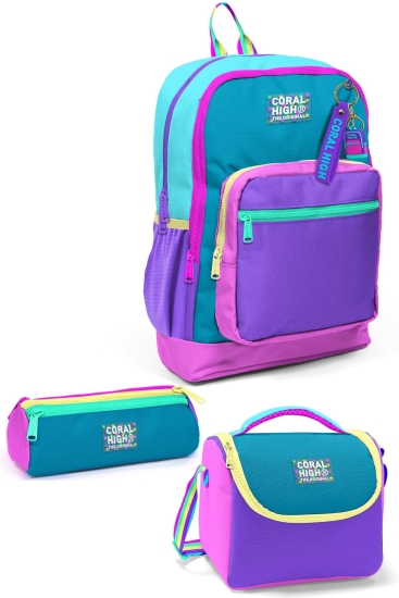 Coral High Kids Pembe Pastel Renkli 3’lü Okul Çanta Seti SET0123759 - Coral High