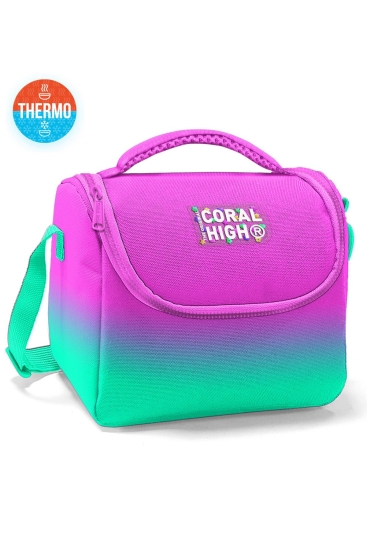 Coral High Kids Pembe Su Yeşili Renk Geçişli Thermo Beslenme Çantası 11874 - Coral High KIDS