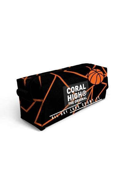 Coral High Kids Turuncu Siyah Basketbol Kalem Çantası 22079 - 4