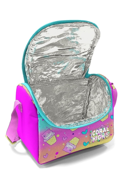 Coral High Kids Renkli Dondurmalı Kedi Desenli Thermo Beslenme Çantası 11881 - 4