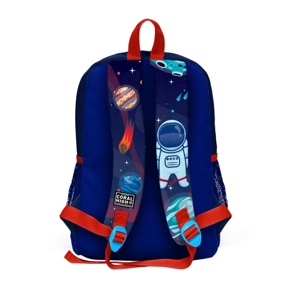 Coral High Kids Saks Mavi Astronot Desenli 3’lü Okul Çanta Seti SET0123724 - 5