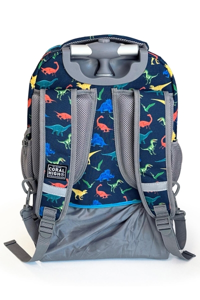 Coral High Kids Dinozor Desenli, Lacivert Renkli, İki Kademeli Çekçekli, Sırt Ve Okul Çantası 24024 - 9