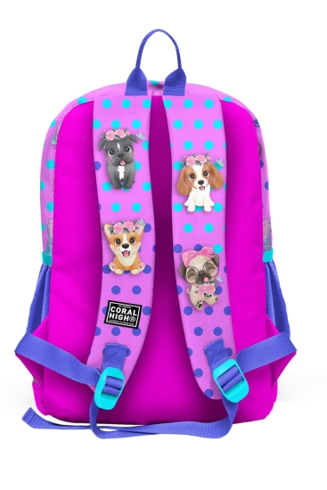 Coral High Kids Pembe Köpek Desenli Okul Sırt Çantası 23750 - 3