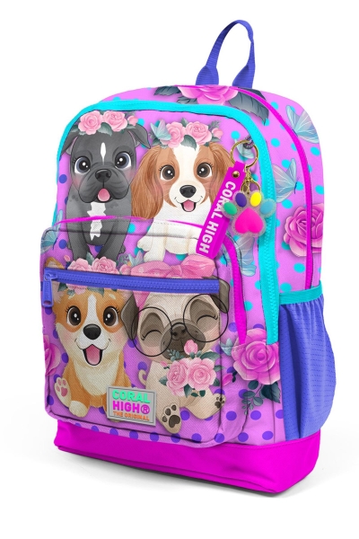 Coral High Kids Pembe Köpek Desenli Okul Sırt Çantası 23750 - 8