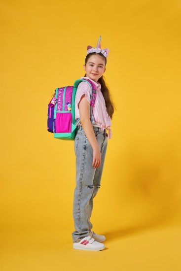 Coral High Kids Pembe Su Yeşili Unicorn Desenli Okul Sırt Çantası 23758 - 10