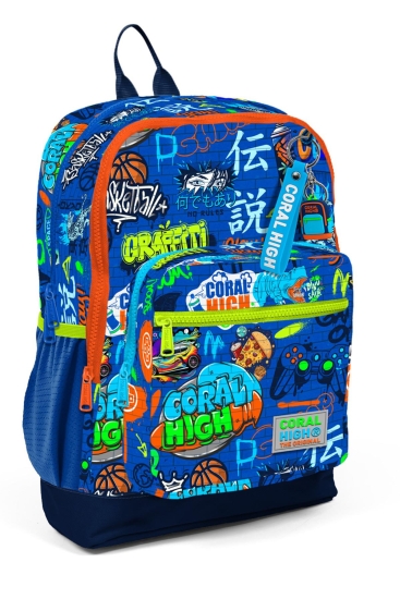 Coral High Kids Saks Grafiti Desenli Okul Sırt Çantası 23767 