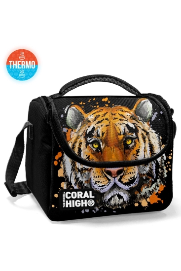 Coral High Kids Siyah Kaplan Desenli Thermo Beslenme Çantası 11839 - Coral High KIDS