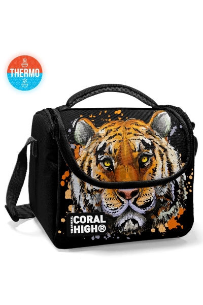 Coral High Kids Siyah Kaplan Desenli Thermo Beslenme Çantası 11839 - 1